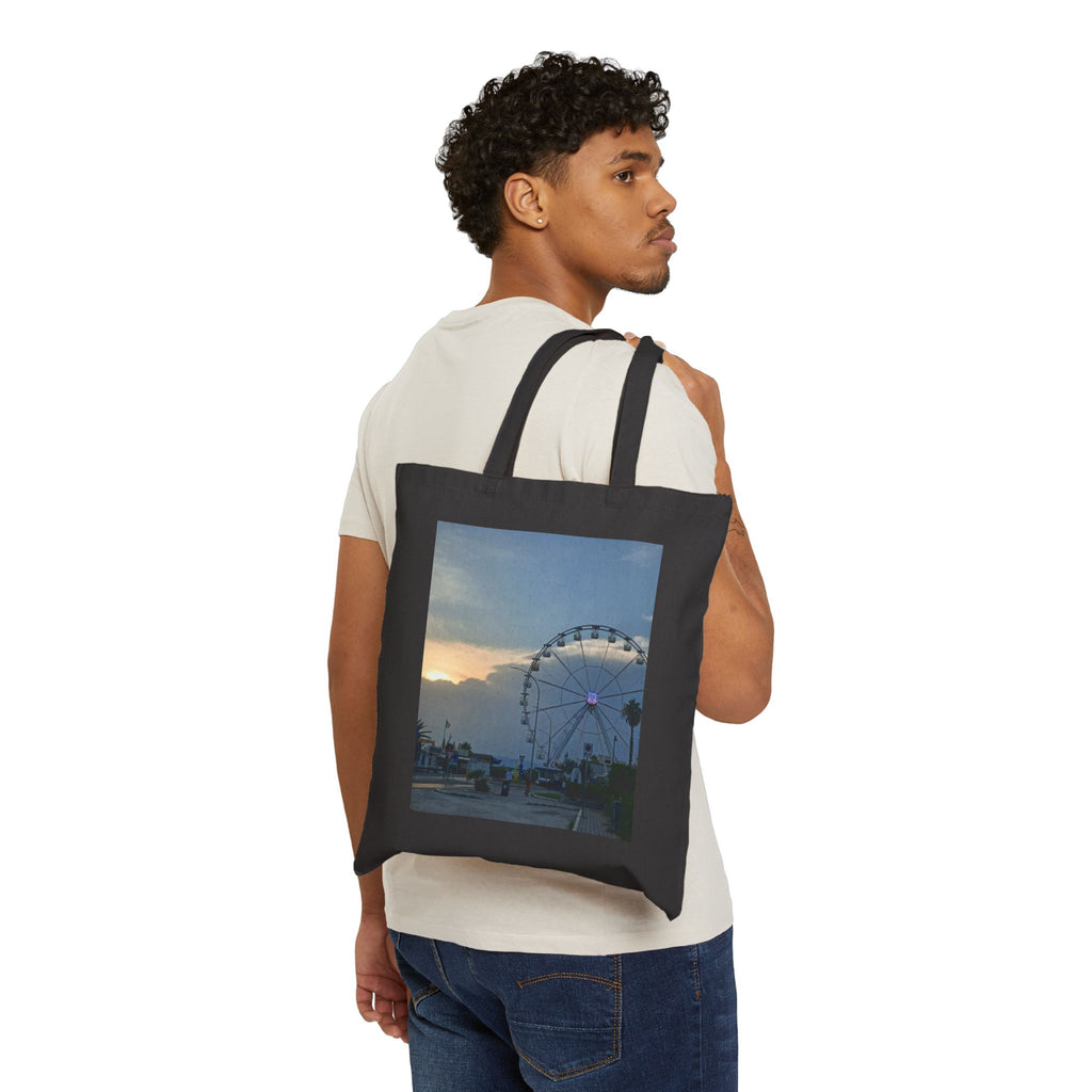 Ferris Wheel Sunset Tote Bag — Canvas Beach Market Bag
