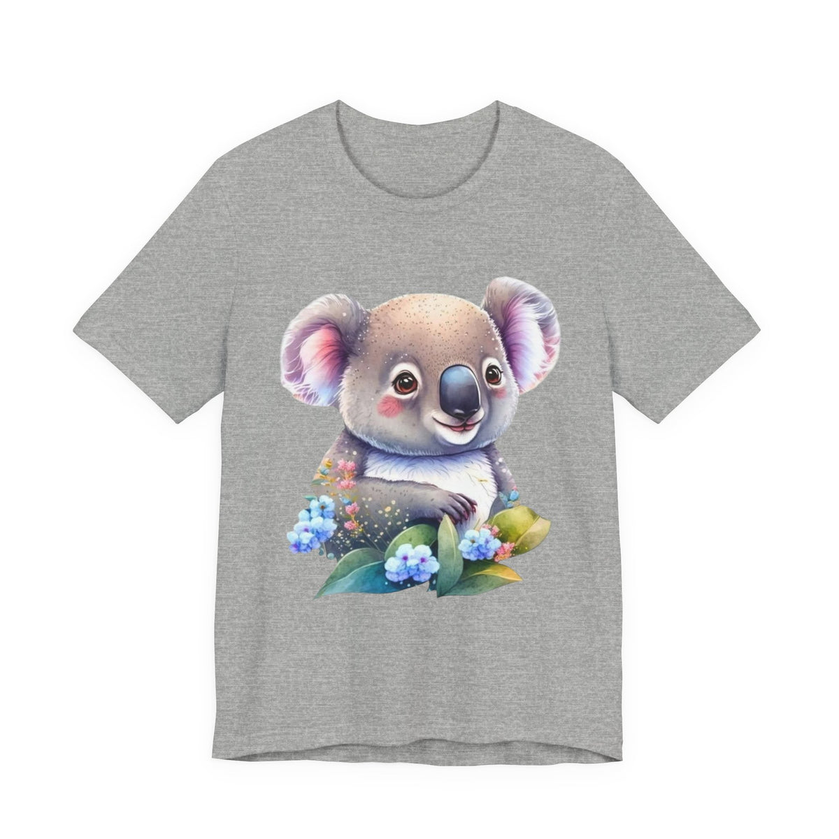 Cute Koala Graphic Tee — Adorable Baby Koala with Flowers T-Shirt