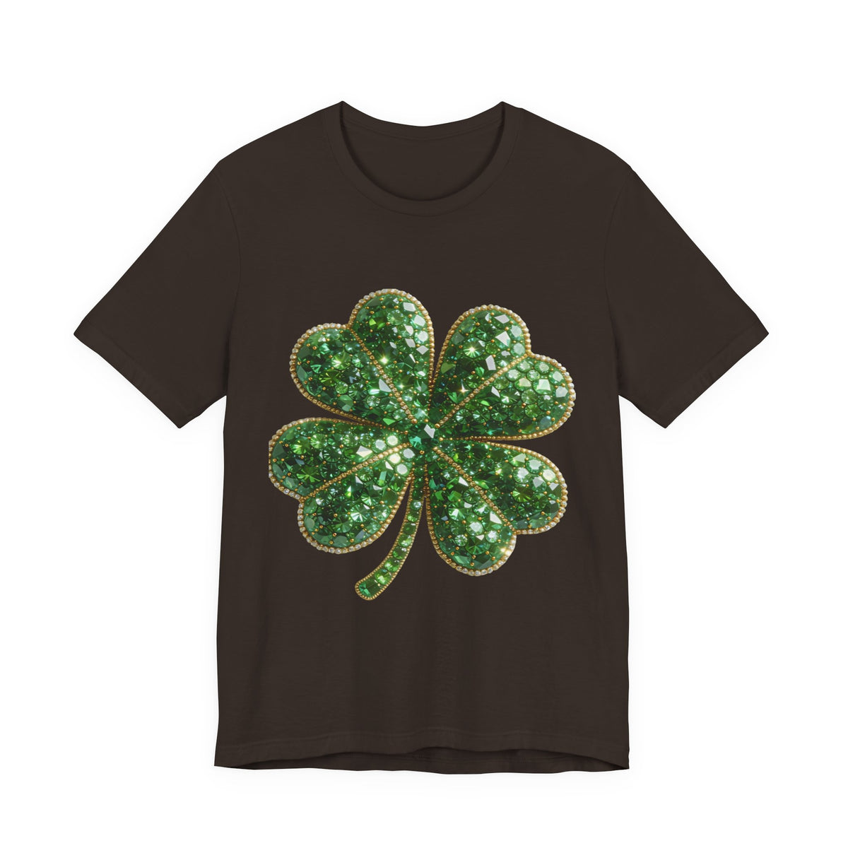Shimmering Green Four-Leaf Clover T-Shirt — St. Patrick’s Day Lucky Tee