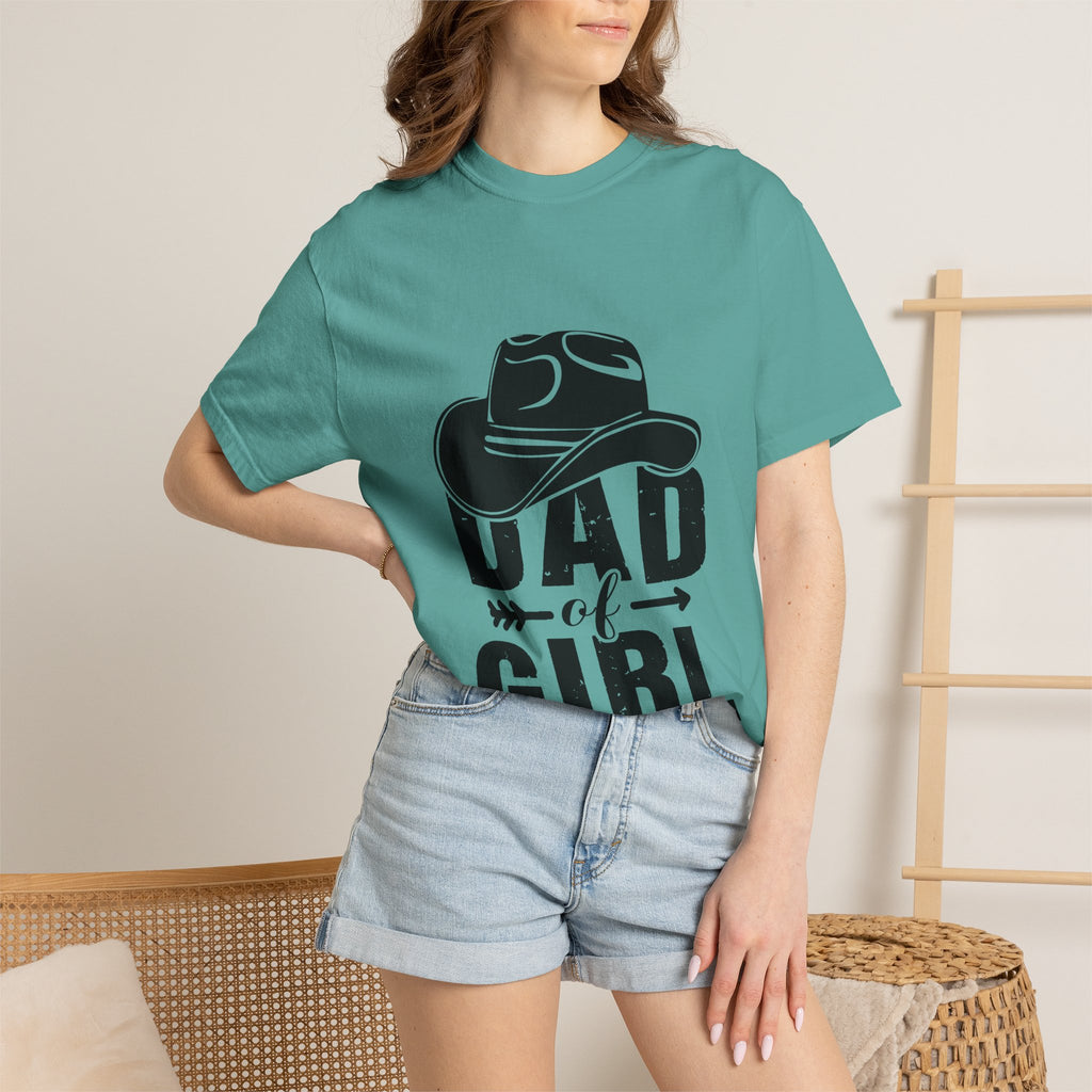 Dad of Girl T-Shirt — Cowboy Hat Father of Daughter Tee