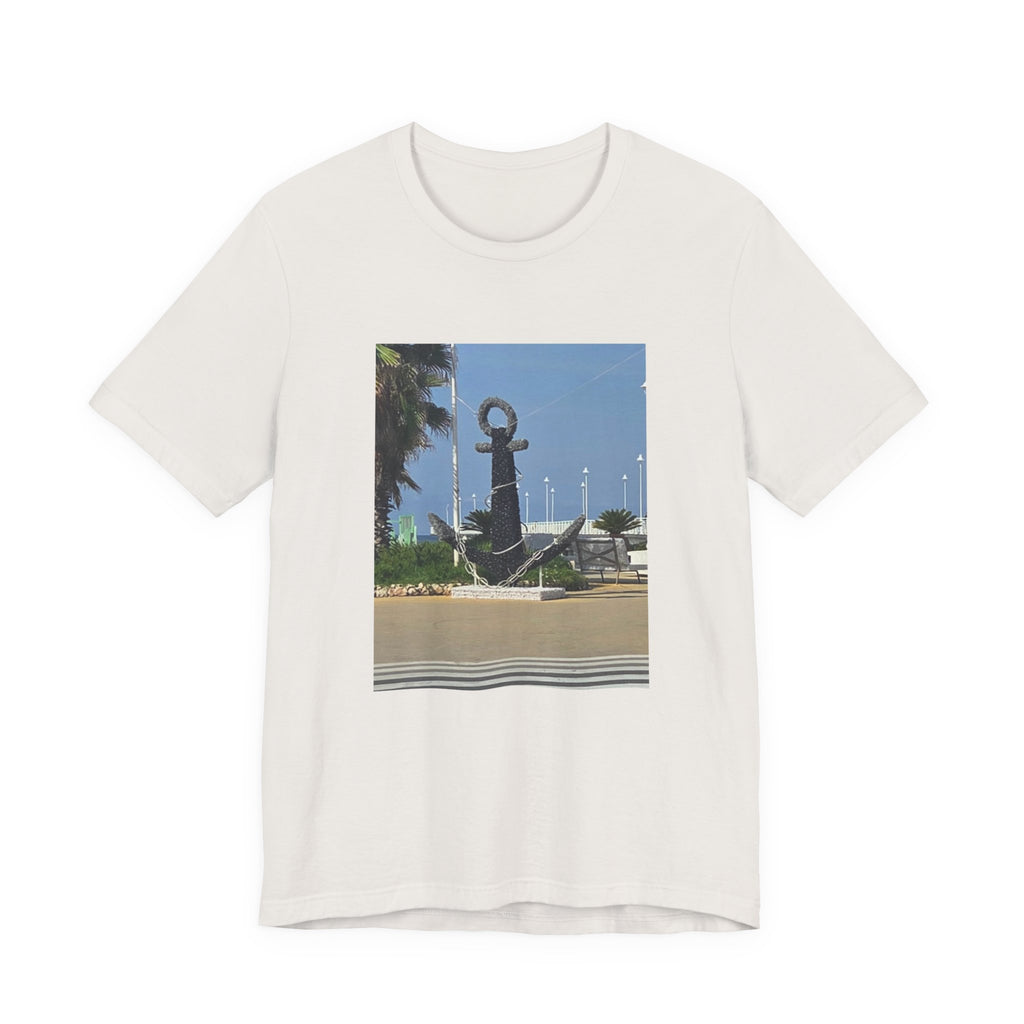 Anchor Statue Photo Tee — Coastal Nautical T-Shirt