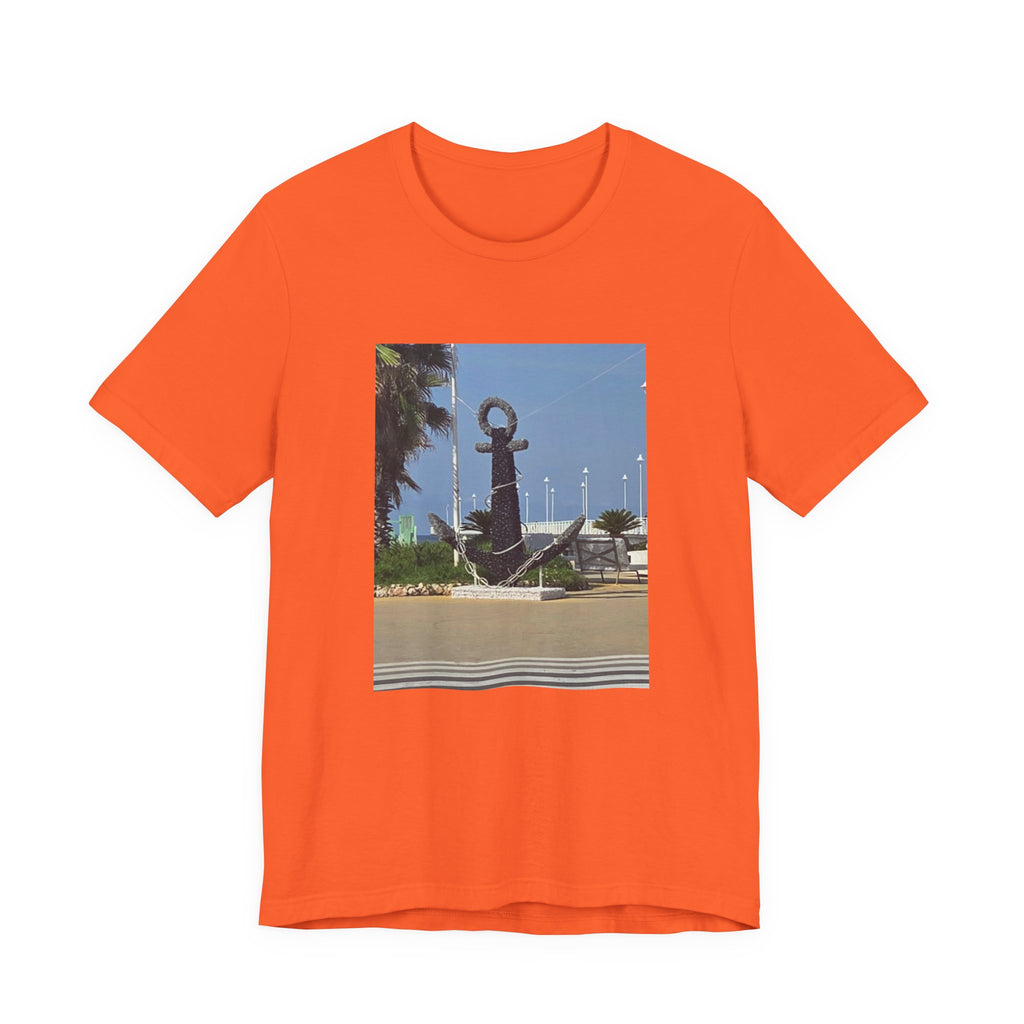 Anchor Statue Photo Tee — Coastal Nautical T-Shirt