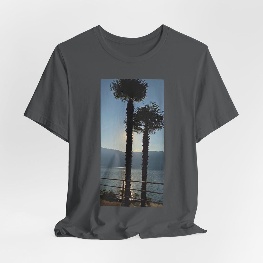 Palm Trees Sunset T‑Shirt — Coastal Photo Tee