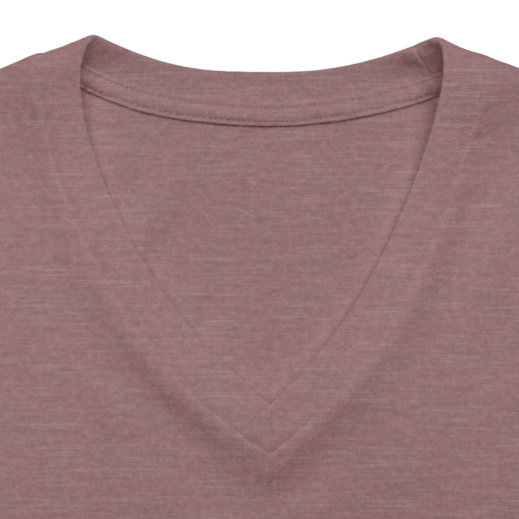 Mom V-Neck Tee — Leopard Heart & Butterflies Mother's Day Shirt