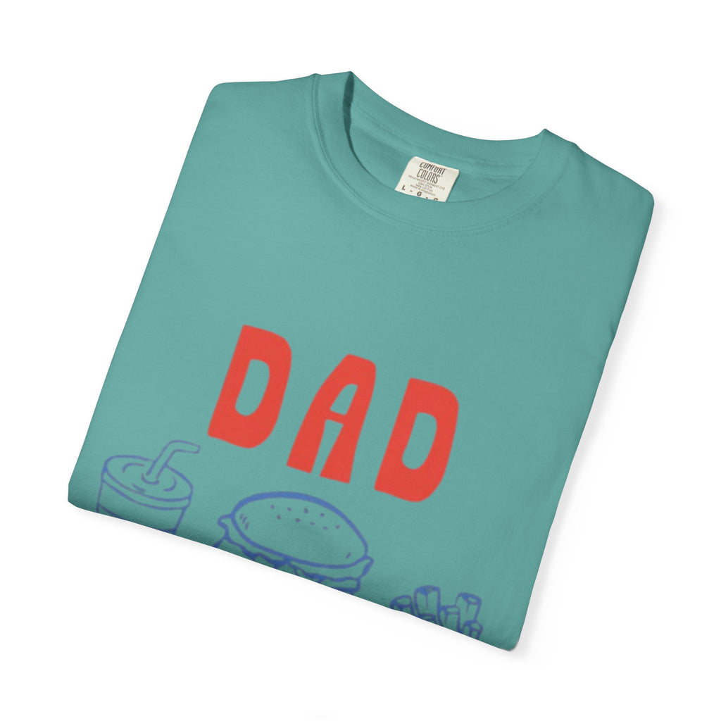 Dad Tax T-Shirt — Funny Father’s Day Tee with Burger, Fries & Drink Graphic