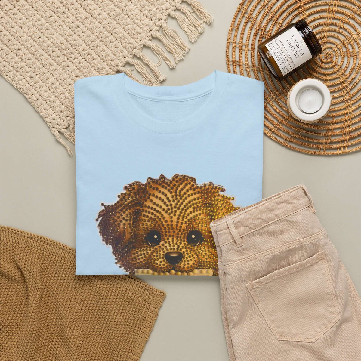 Puppy Love T‑Shirt — Cute Brown Puppy Holding Heart Tee (I Love You)