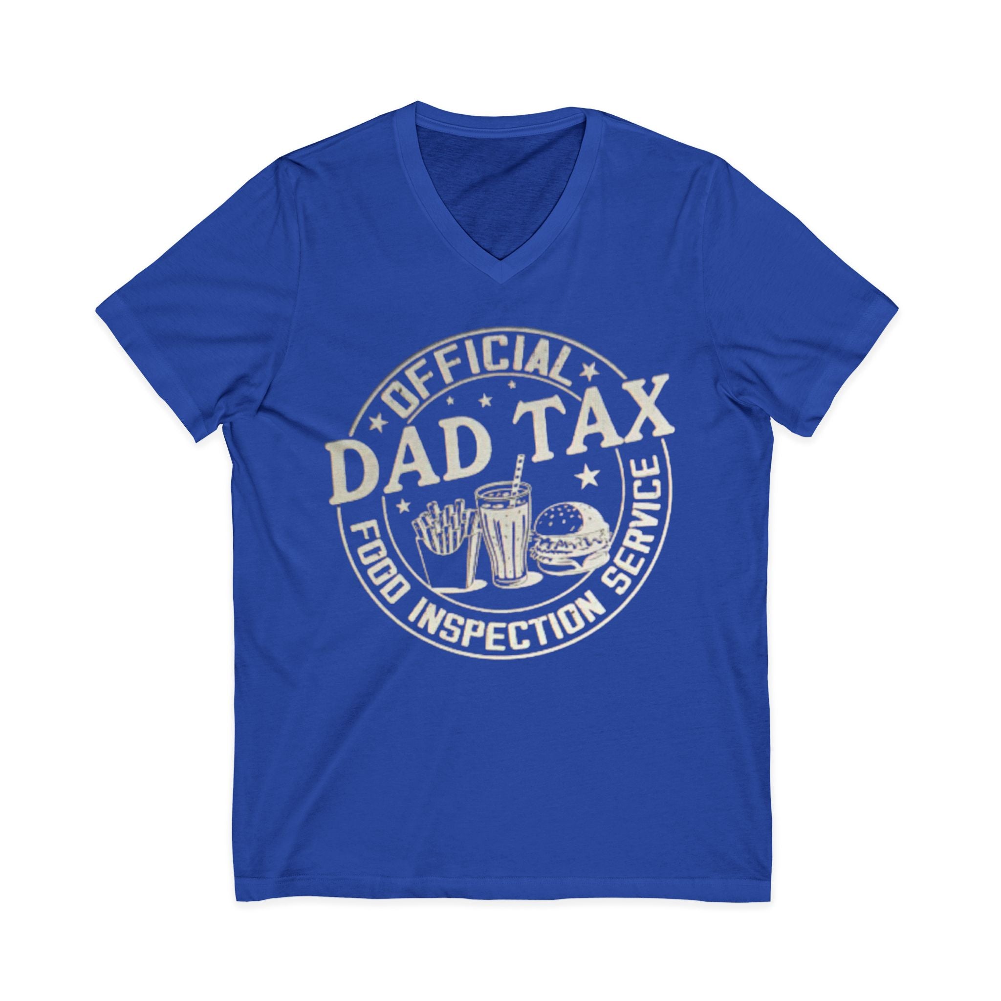 Dad Tax T‑Shirt — "Official Dad Tax Food Inspection Service" V‑Neck Tee