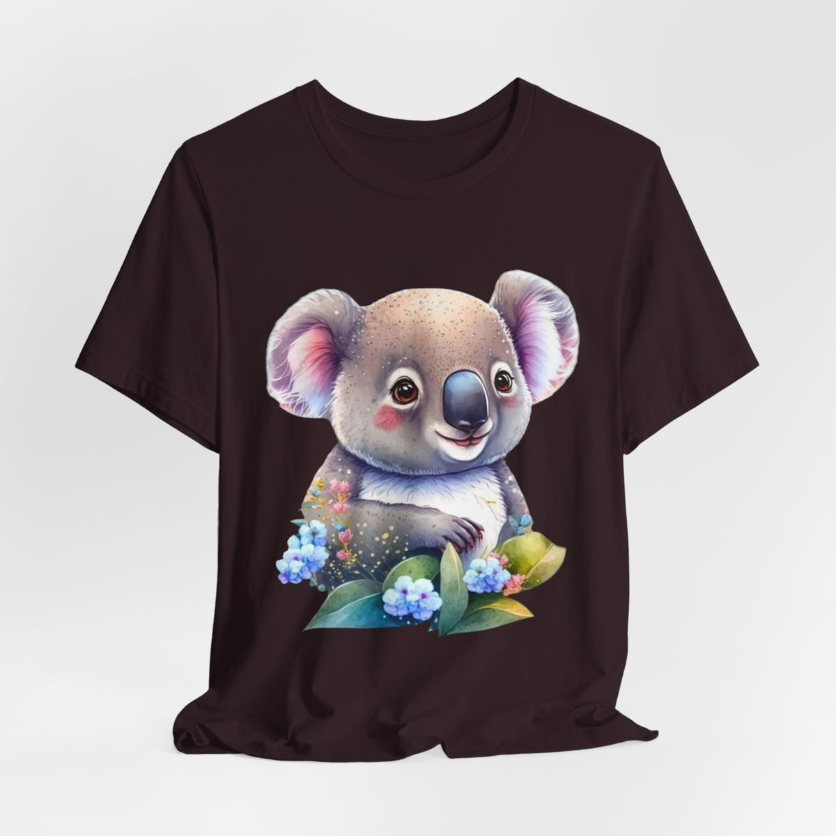 Cute Koala Graphic Tee — Adorable Baby Koala with Flowers T-Shirt