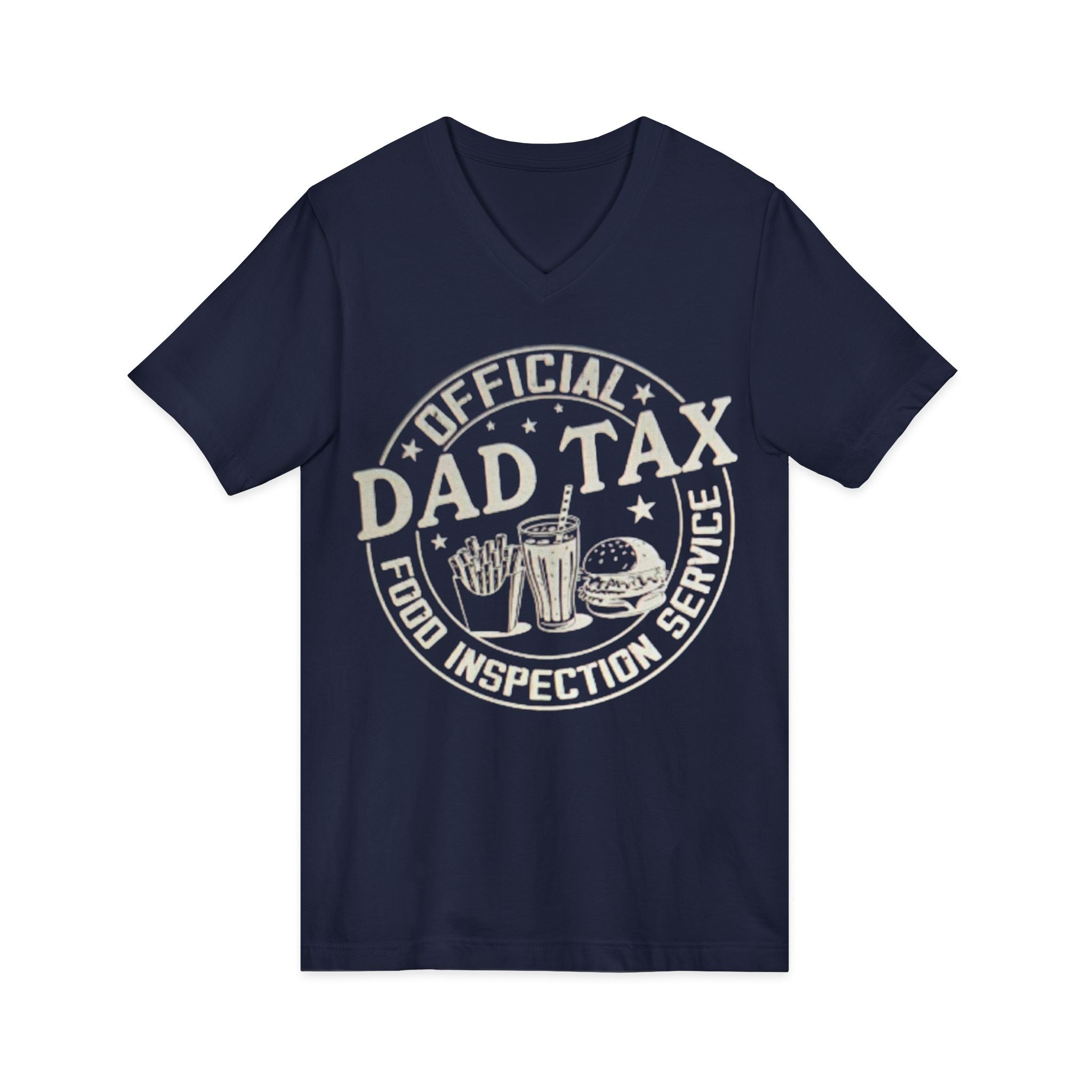 Dad Tax T‑Shirt — "Official Dad Tax Food Inspection Service" V‑Neck Tee