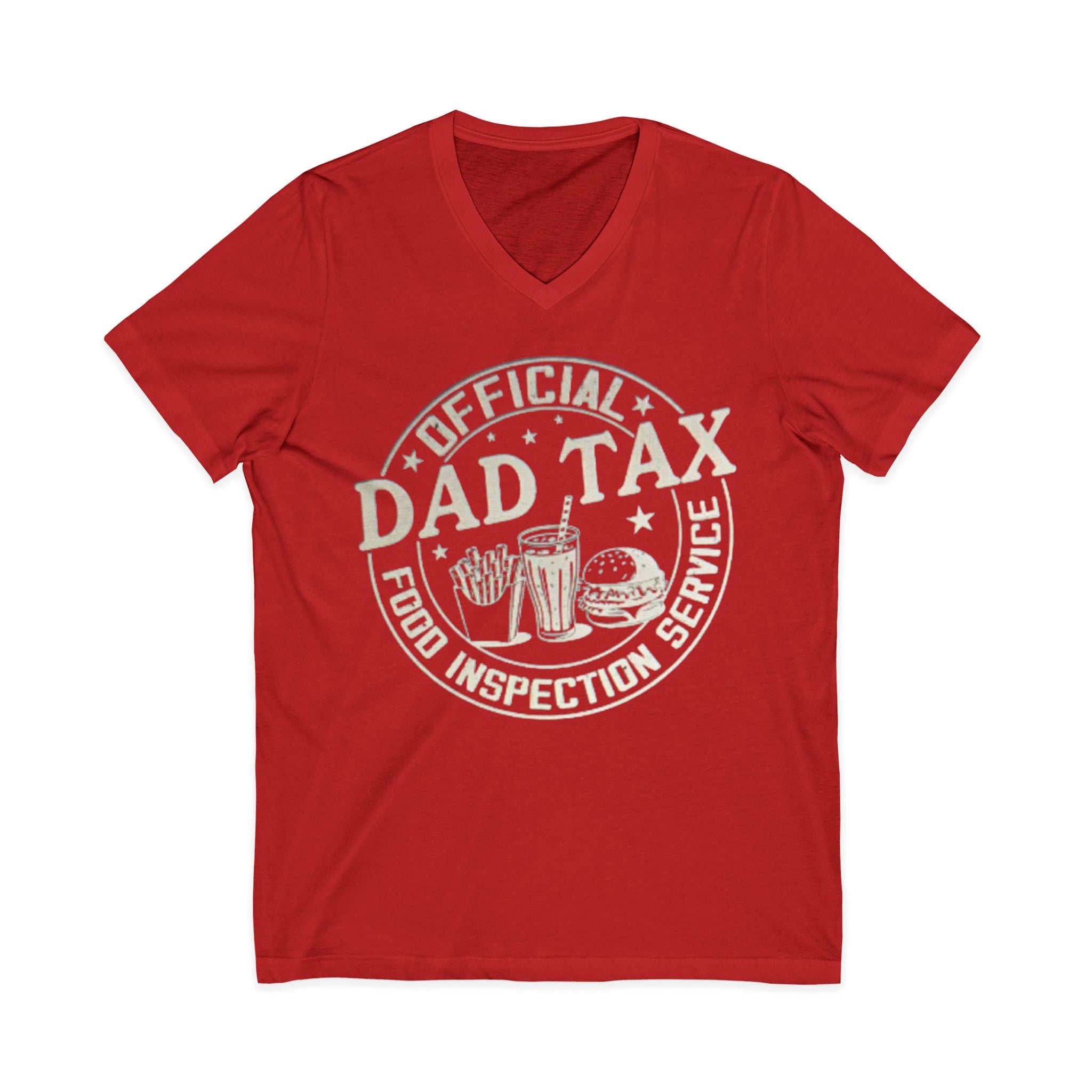 Dad Tax T‑Shirt — "Official Dad Tax Food Inspection Service" V‑Neck Tee