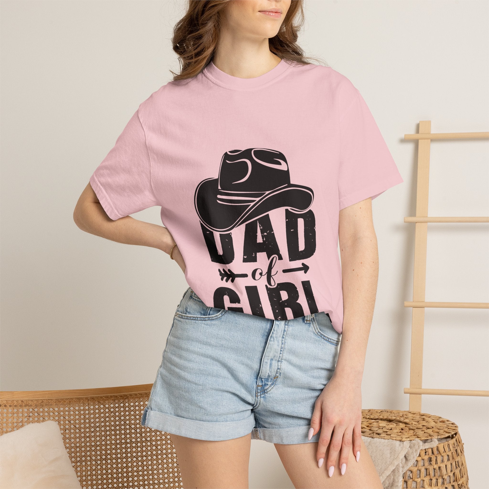 Dad of Girl T-Shirt — Cowboy Hat Father of Daughter Tee