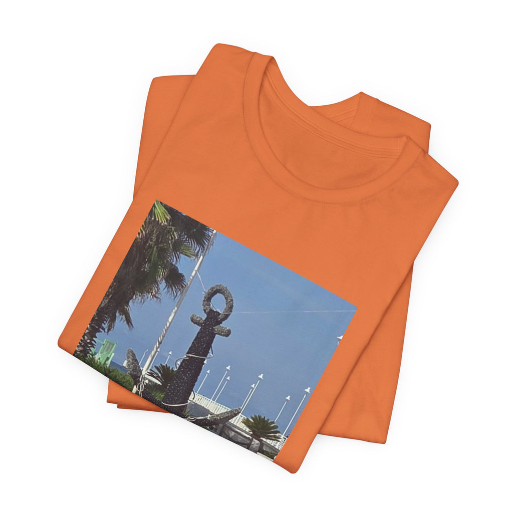 Anchor Statue Photo Tee — Coastal Nautical T-Shirt