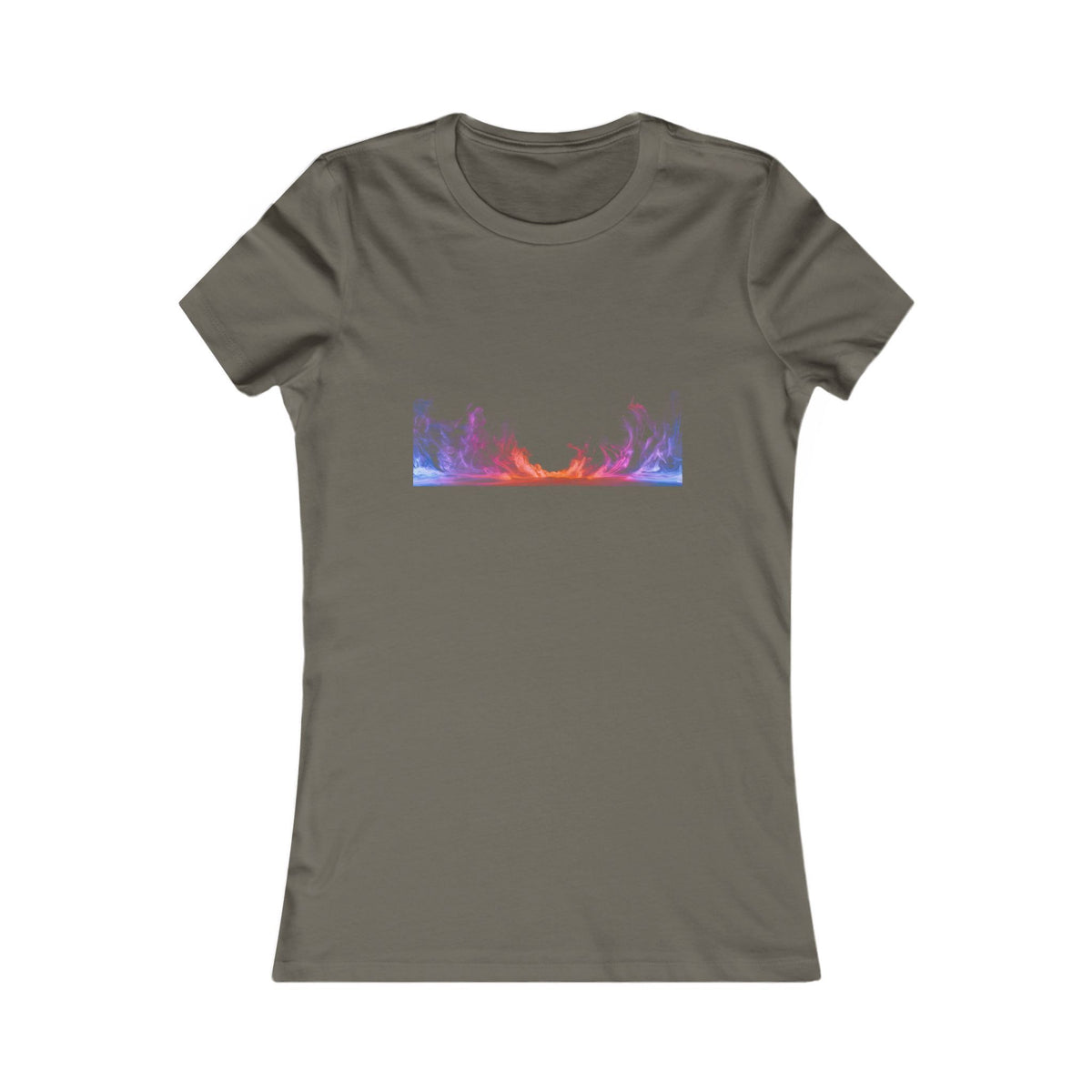 Women's Sunset Forest Tee — Pastel Mountain & Trees Graphic Shirt