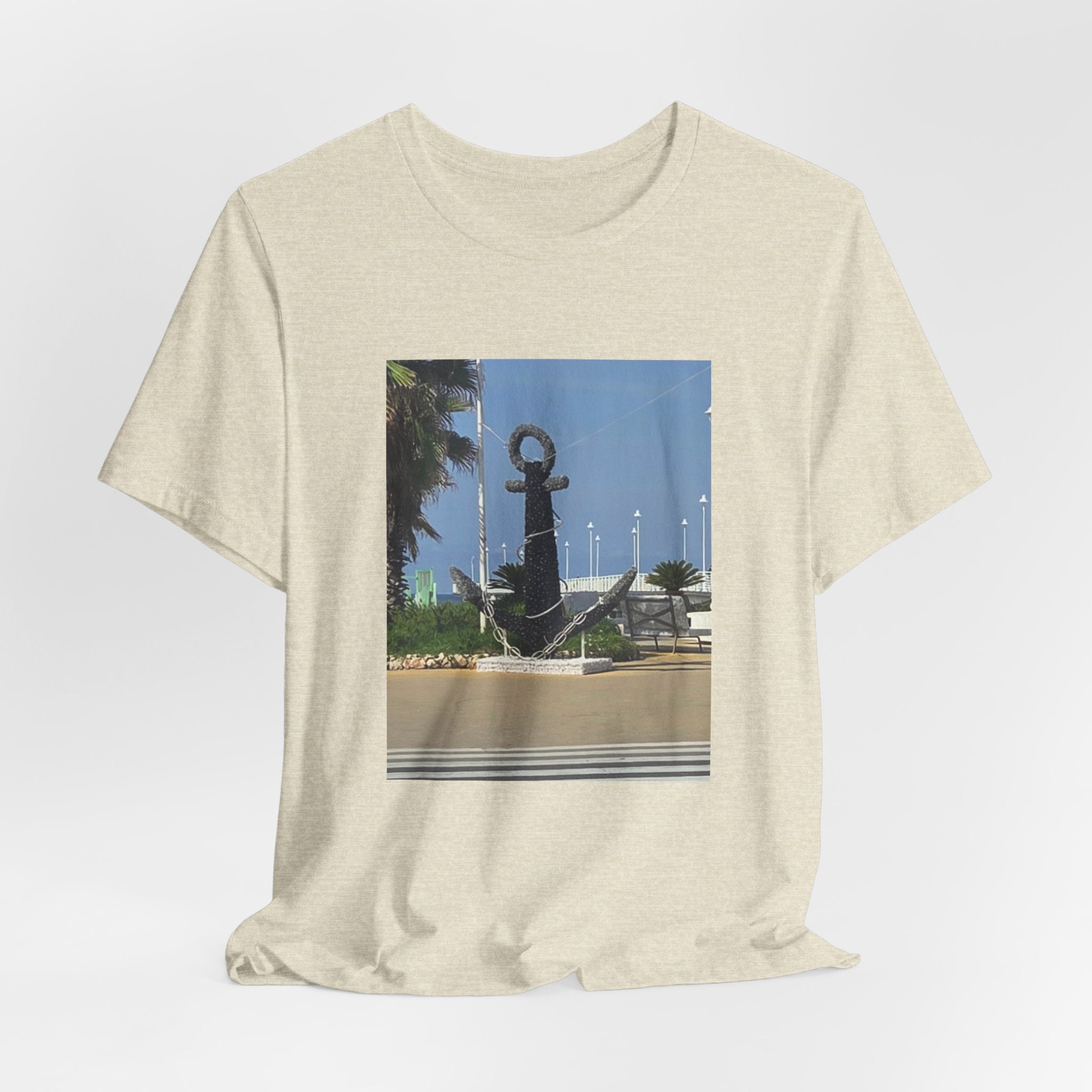 Anchor Statue Photo Tee — Coastal Nautical T-Shirt
