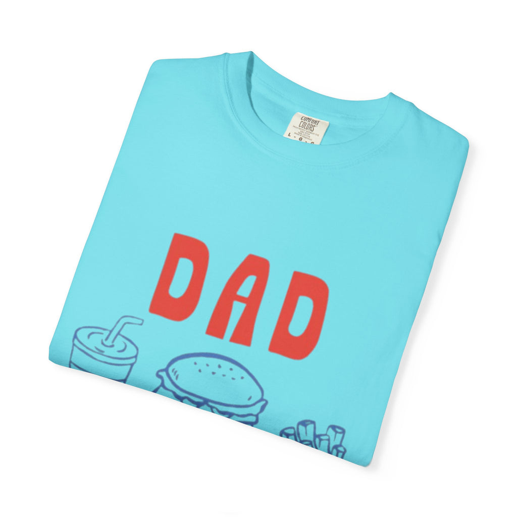 Dad Tax T-Shirt — Funny Father’s Day Tee with Burger, Fries & Drink Graphic
