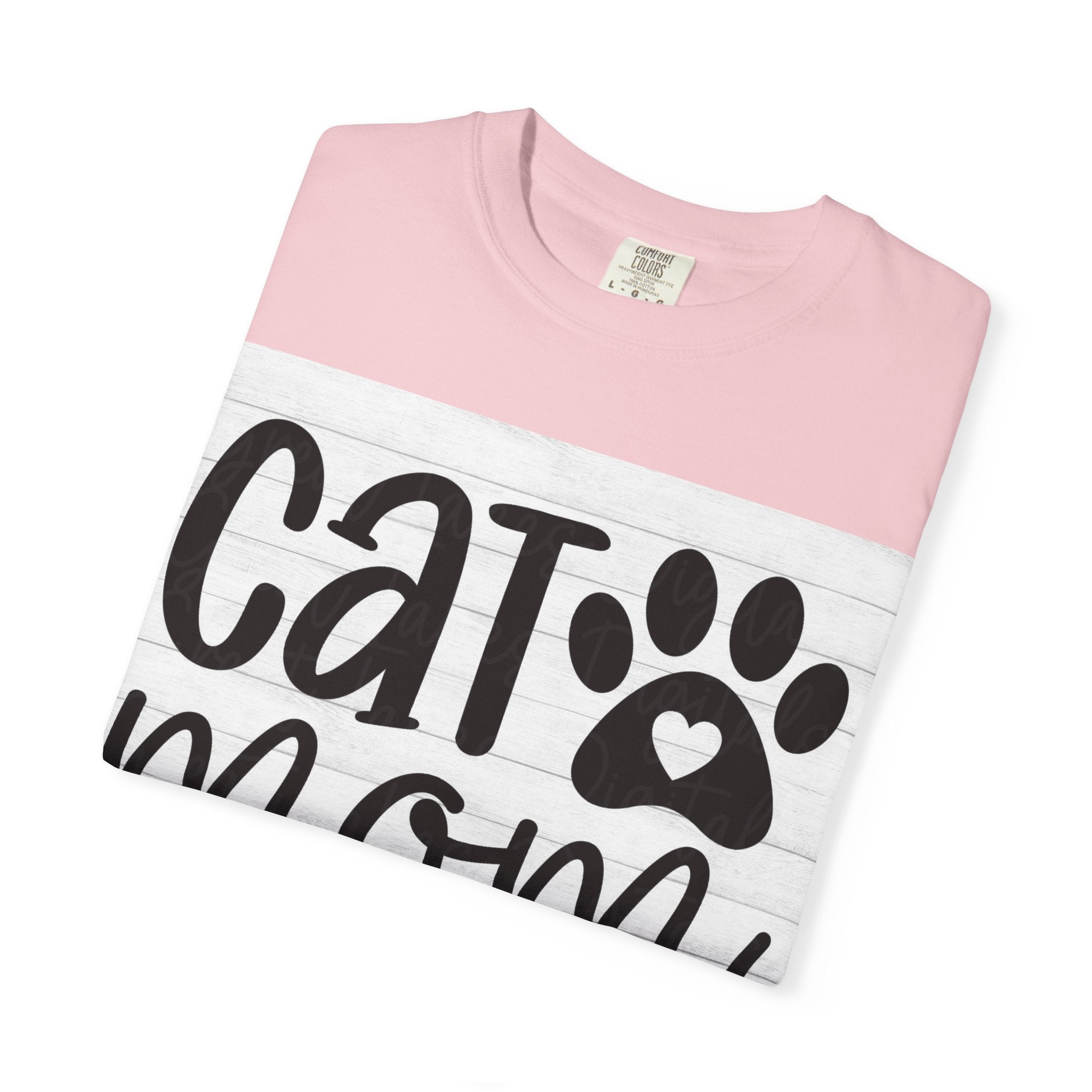 Garment-Dyed Cat Mom Tee