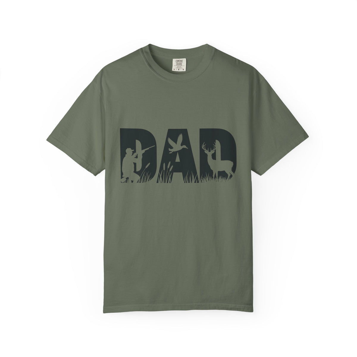 Dad Silhouette Nature T-Shirt — 'DAD' Deer & Camper Outdoor Graphic Tee