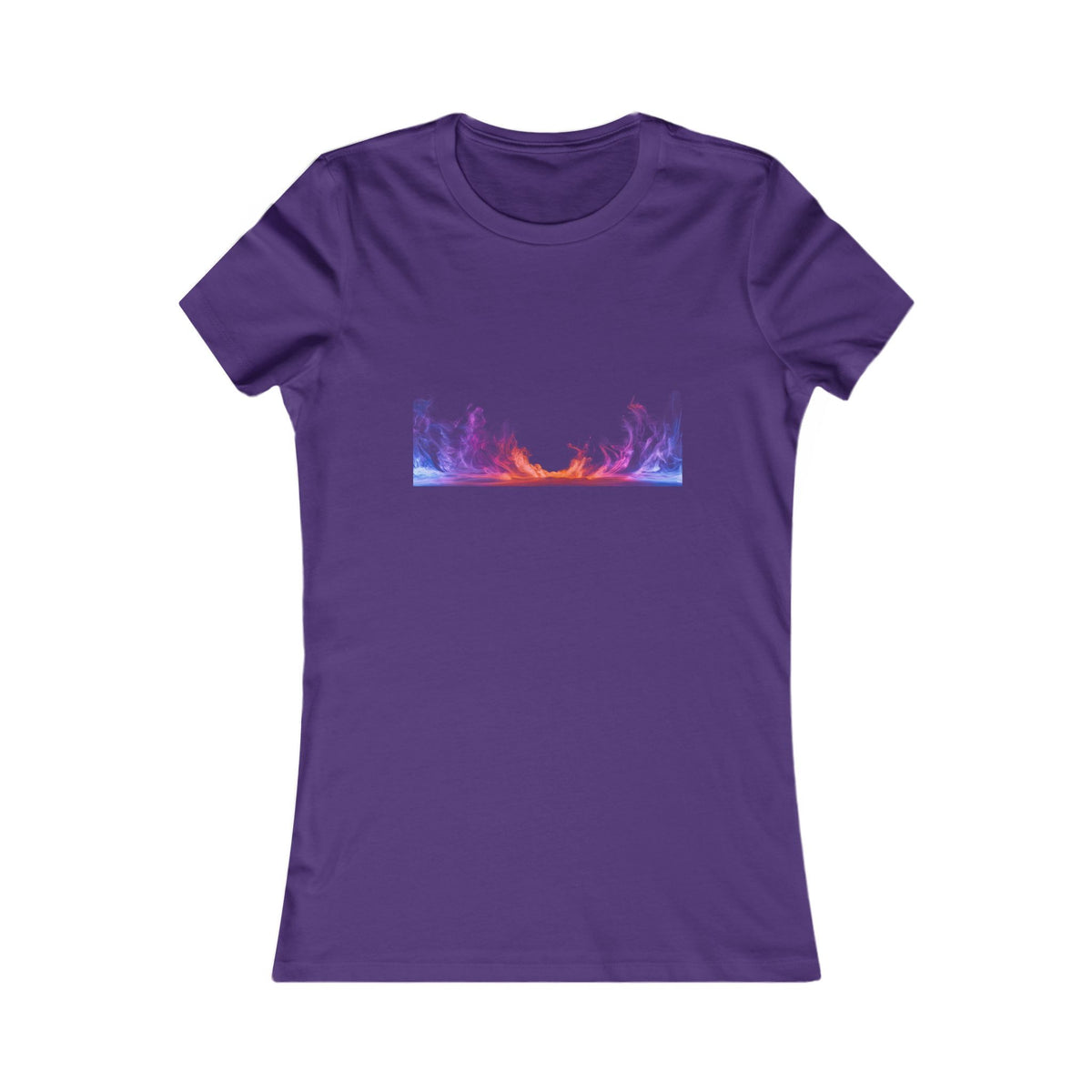 Women's Sunset Forest Tee — Pastel Mountain & Trees Graphic Shirt