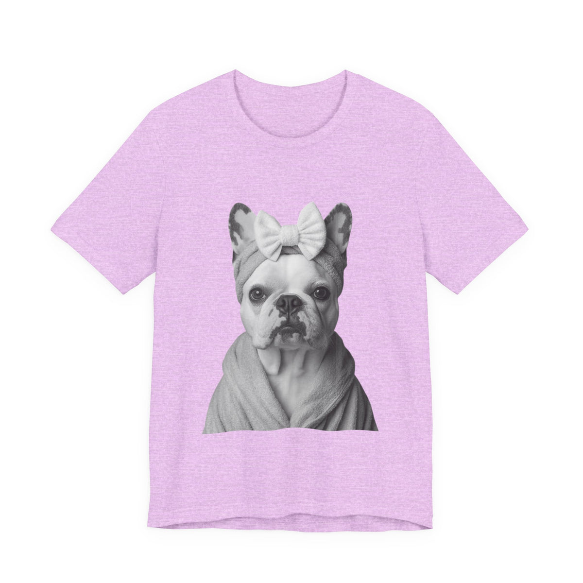 French Bulldog Portrait Tee — Cute Bow Dog Graphic T-Shirt