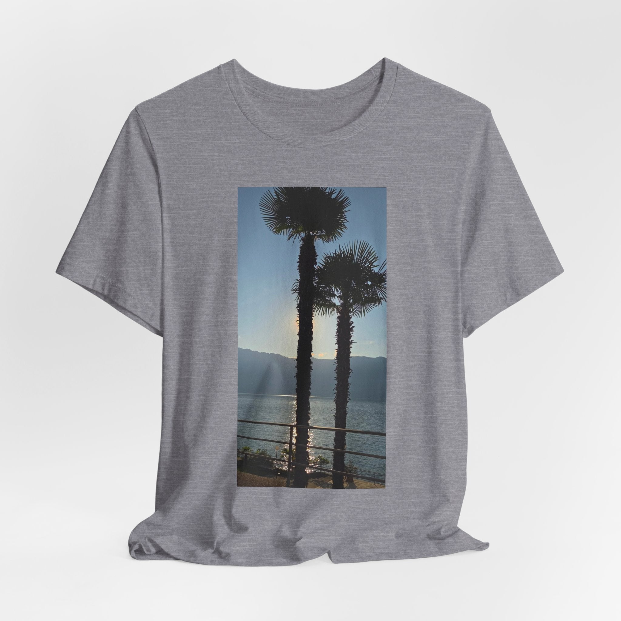 Palm Trees Sunset T‑Shirt — Coastal Photo Tee