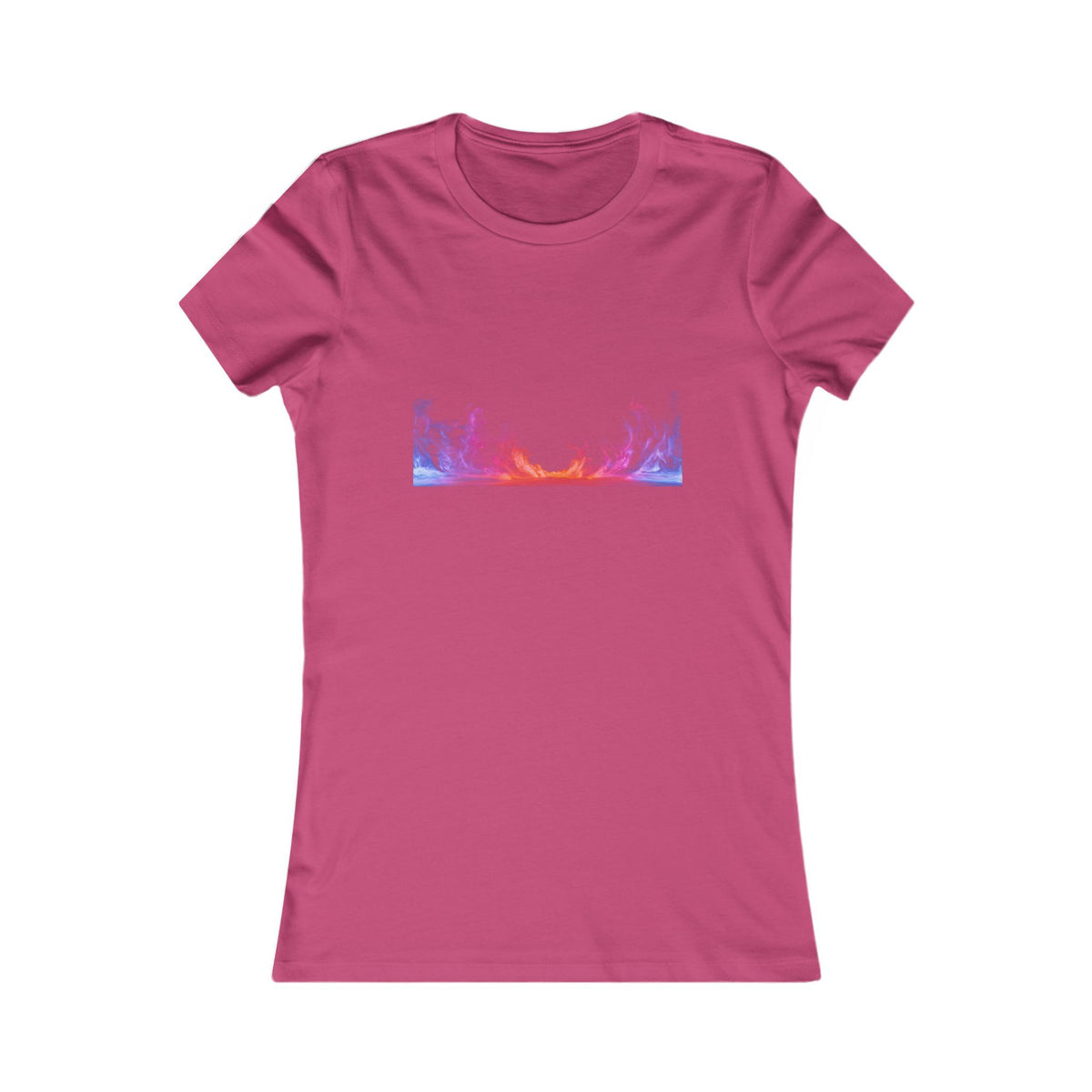 Women's Sunset Forest Tee — Pastel Mountain & Trees Graphic Shirt