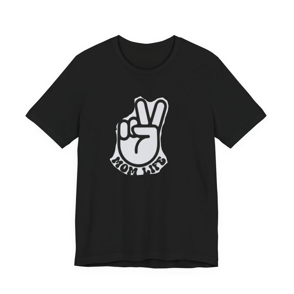 Mom Life Peace Sign T-Shirt — Casual Graphic Tee for Moms