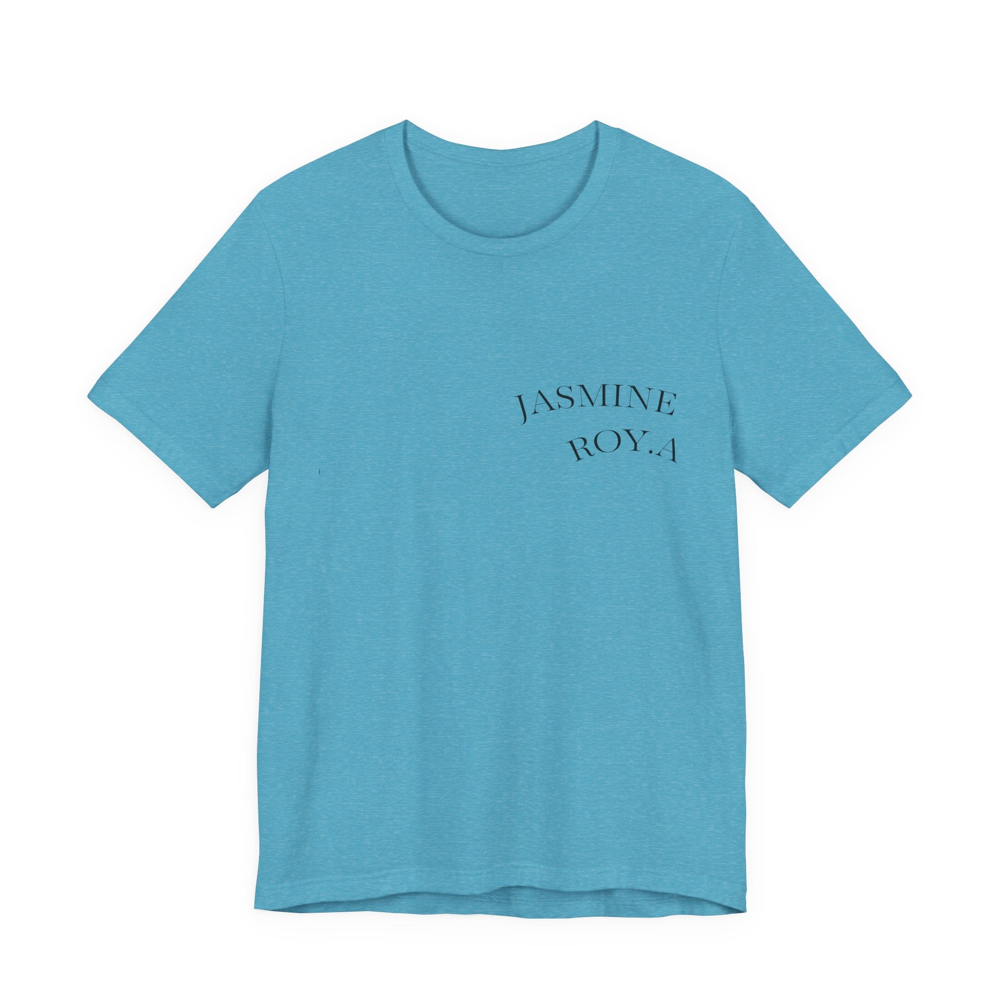 Minimal logo tee - turquoise color lifestyle photo
