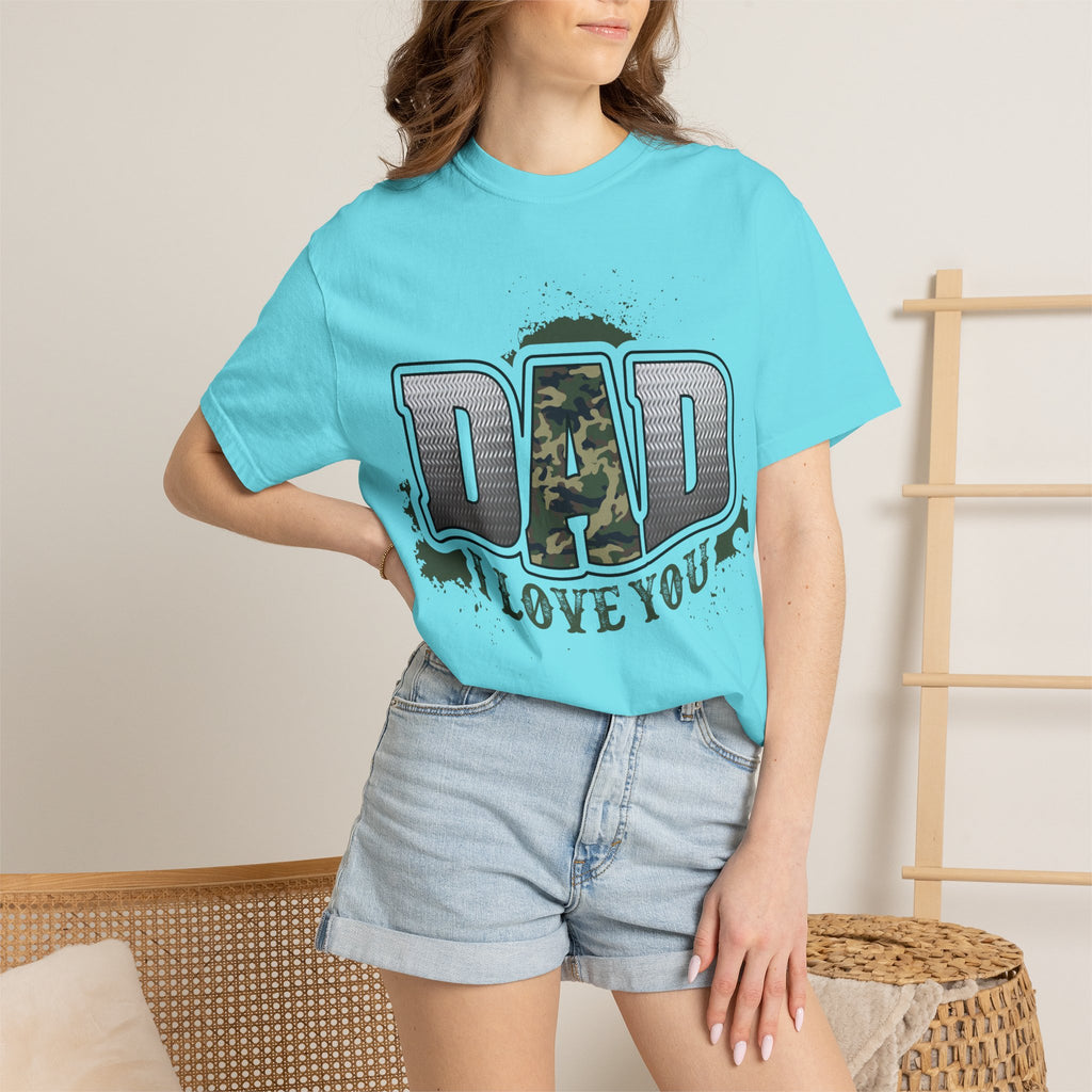 Dad I Love You Camo Graphic T-Shirt