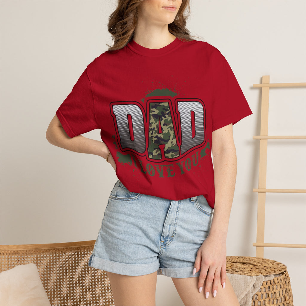 Dad I Love You Camo Graphic T-Shirt