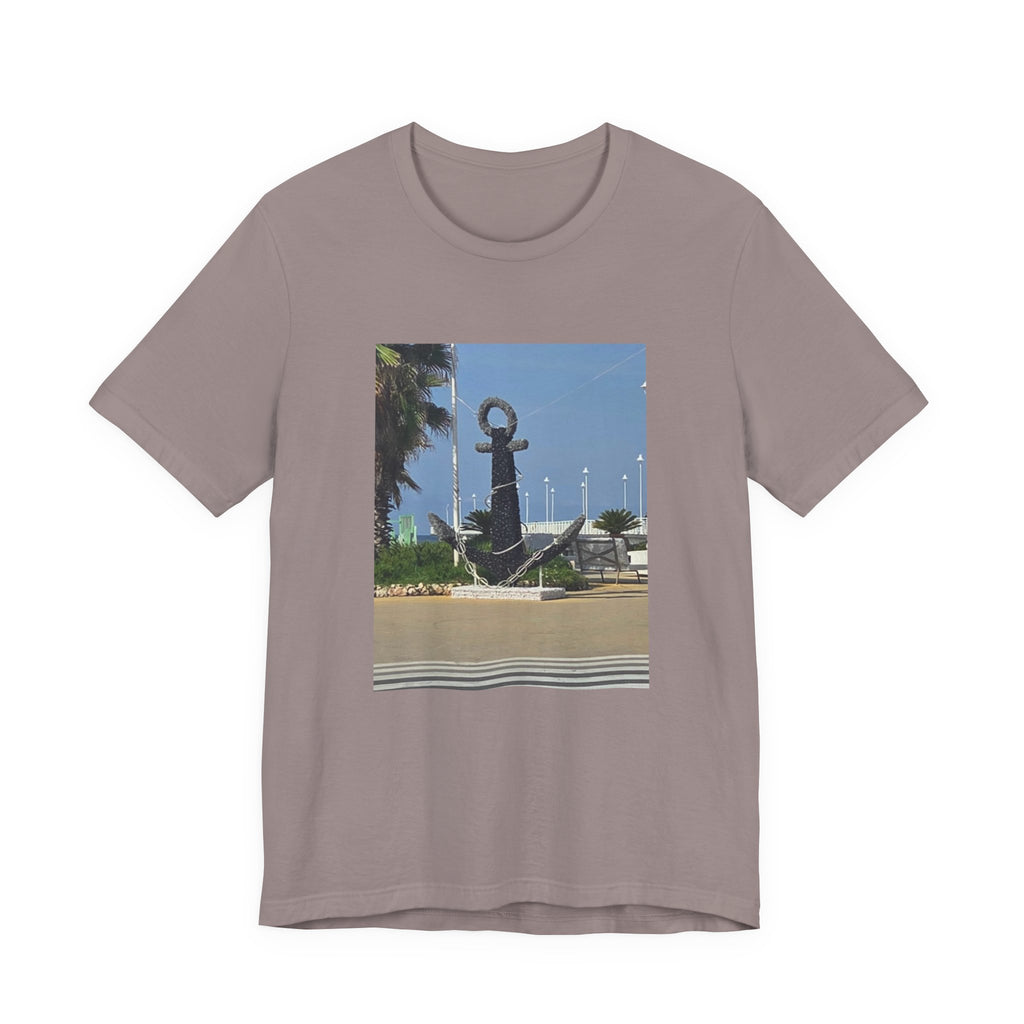 Anchor Statue Photo Tee — Coastal Nautical T-Shirt