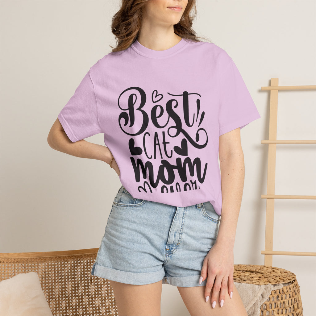 Garment-Dyed Cat Mom Tee