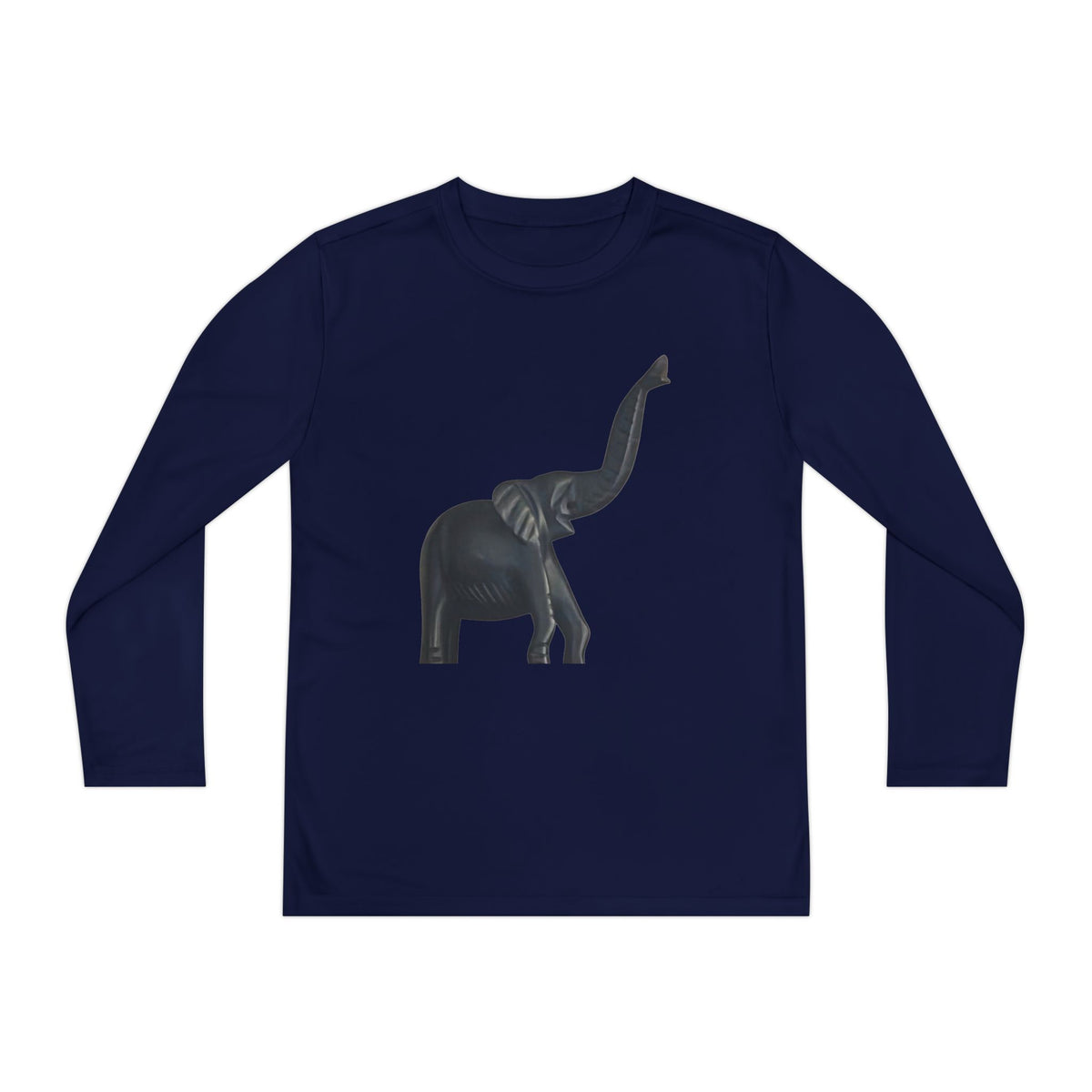 Youth Long Sleeve Tee — Playful Elephant Graphic