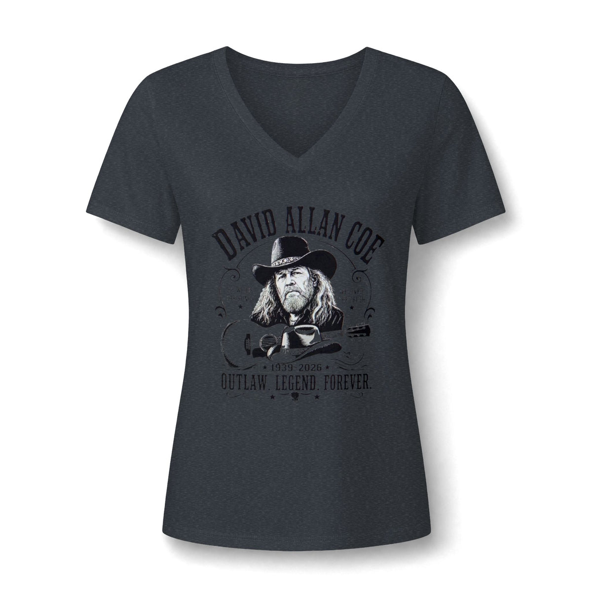 Outlaw Legend V-Neck Tee — "Outlaw, Legend, Forever" Memorial Graphic