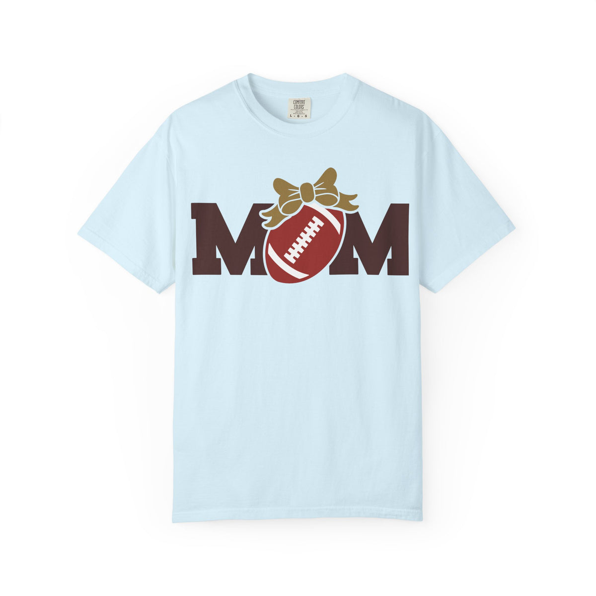 Mom Football T-Shirt — Cute Bow Mama Tee for Game Day