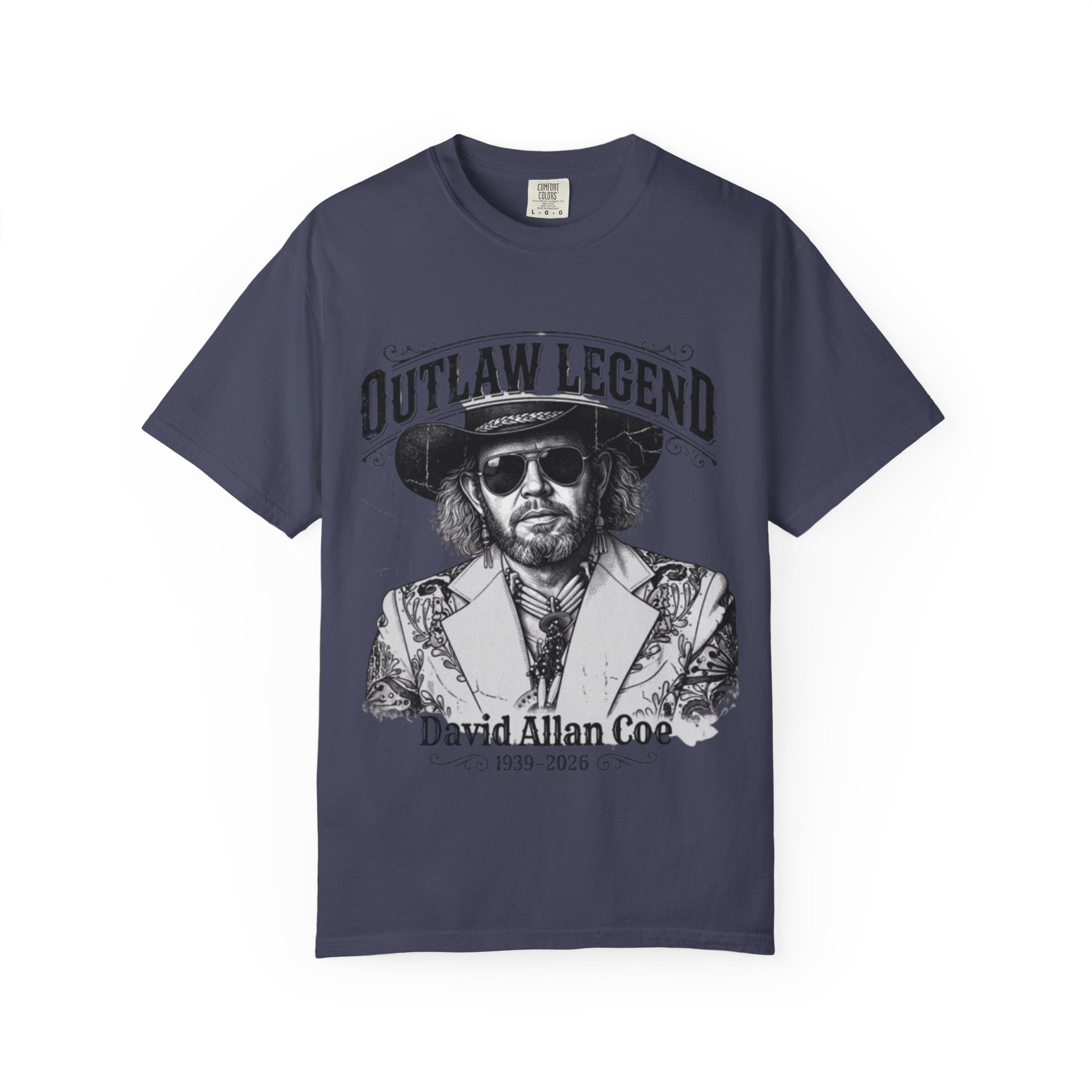 Outlaw Legend Tribute T-Shirt — David Allan Coe Memorial Graphic Tee
