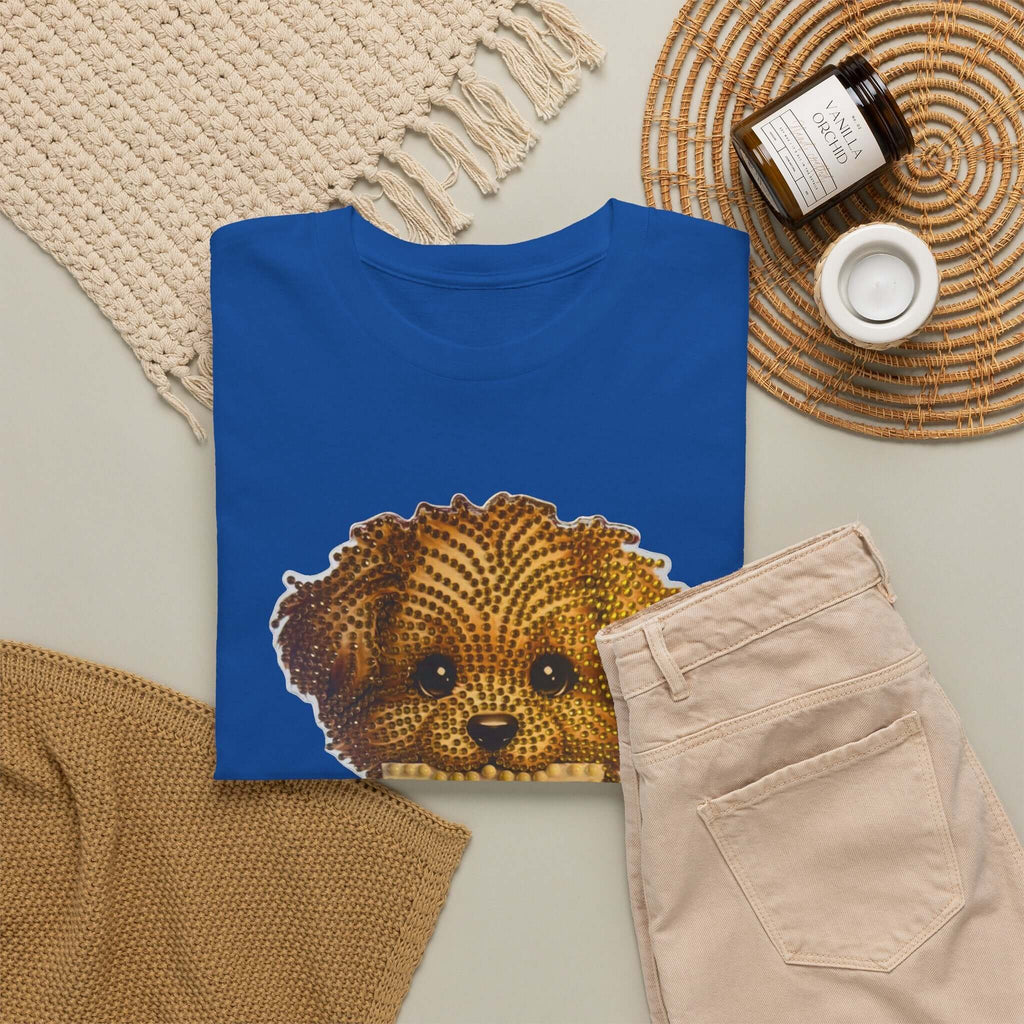 Puppy Love T‑Shirt — Cute Brown Puppy Holding Heart Tee (I Love You)