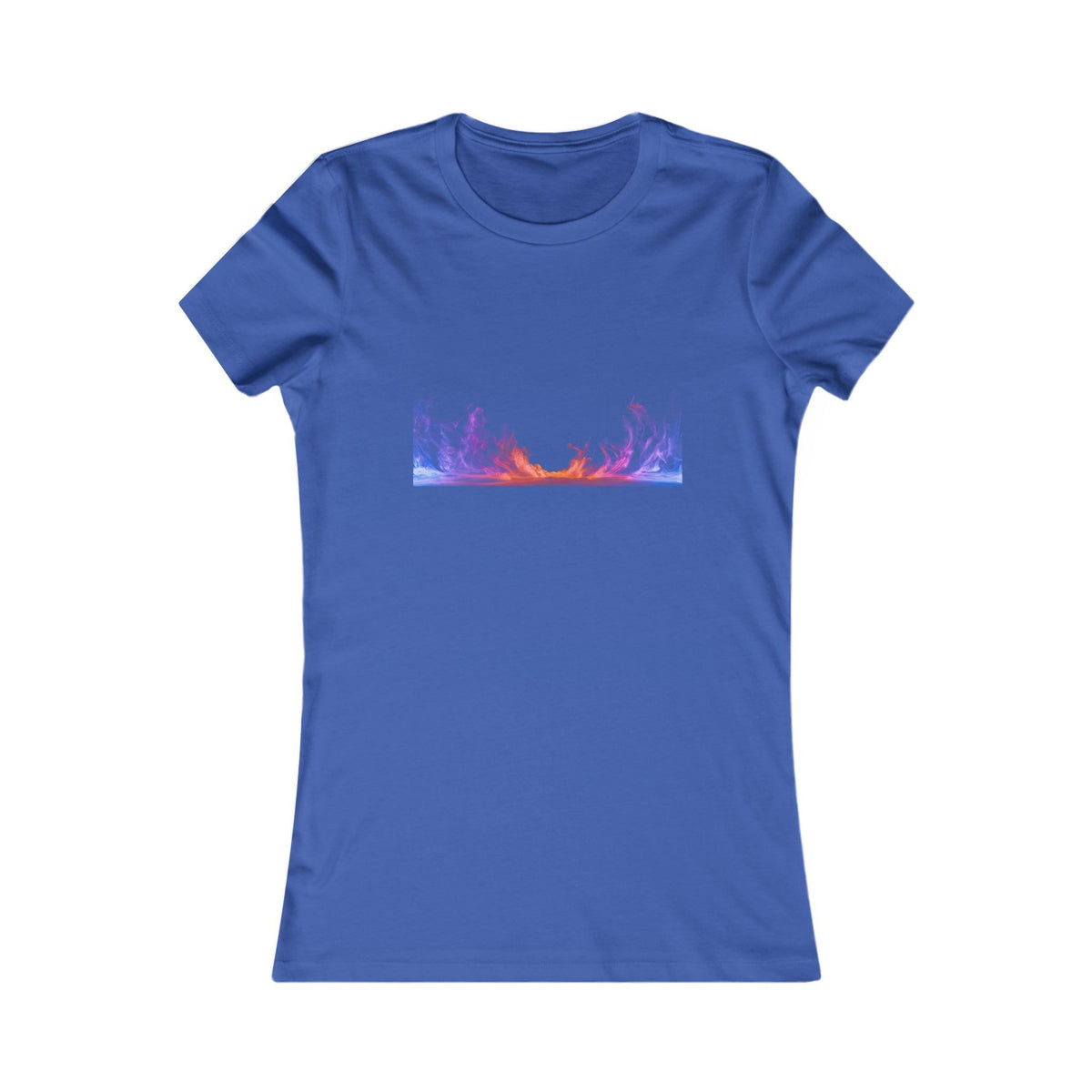Women's Sunset Forest Tee — Pastel Mountain & Trees Graphic Shirt