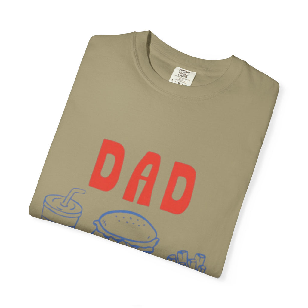 Dad Tax T-Shirt — Funny Father’s Day Tee with Burger, Fries & Drink Graphic