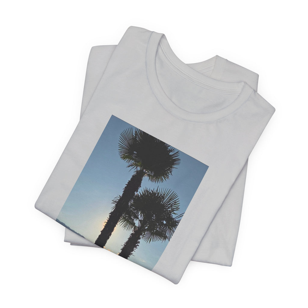 Palm Trees Sunset T‑Shirt — Coastal Photo Tee