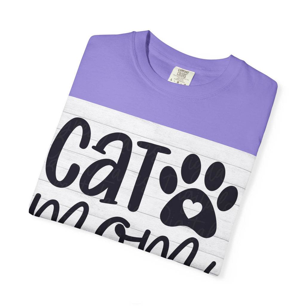 Garment-Dyed Cat Mom Tee