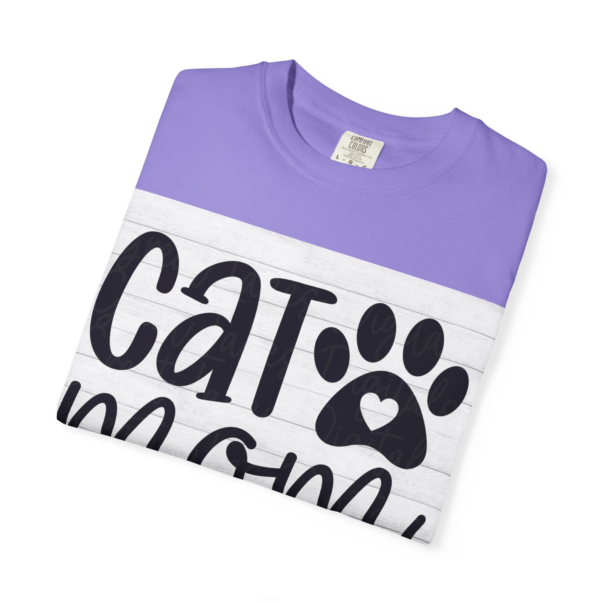 Garment-Dyed Cat Mom Tee