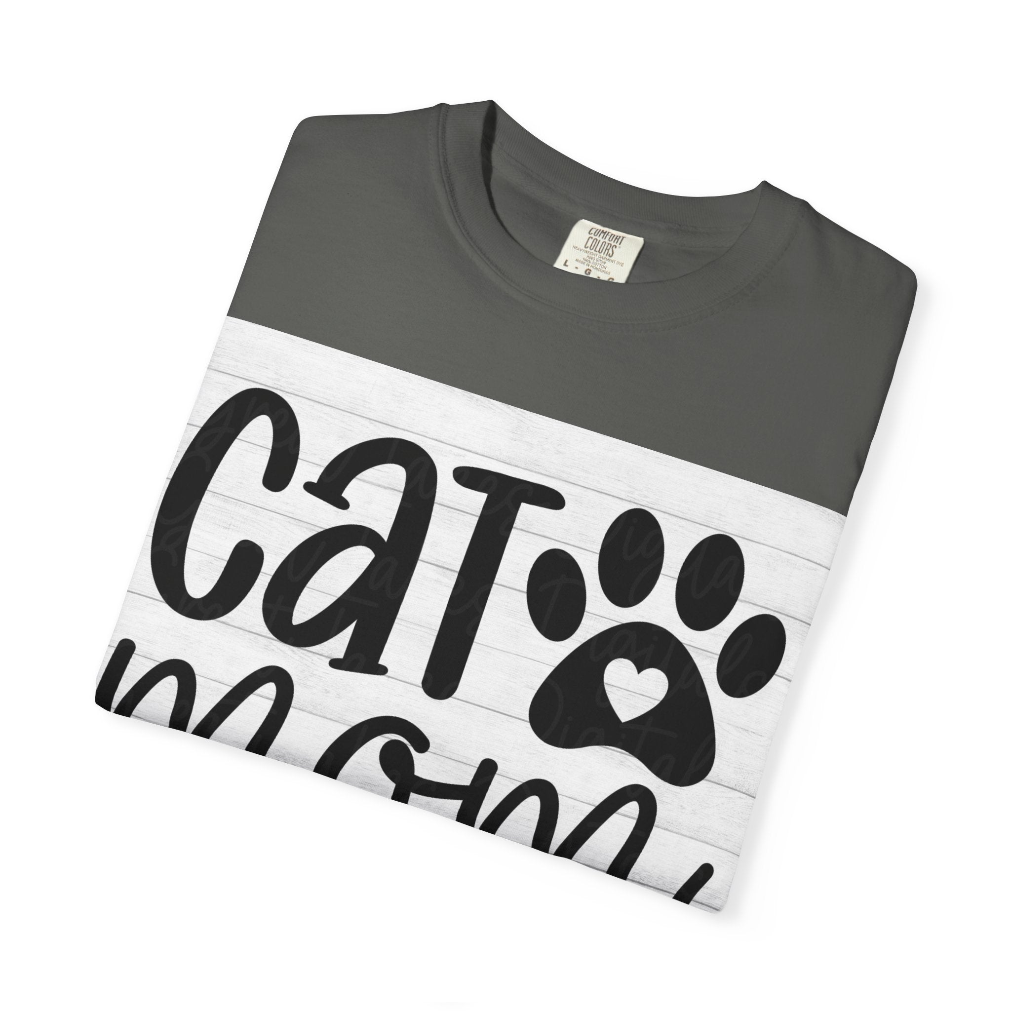 Garment-Dyed Cat Mom Tee