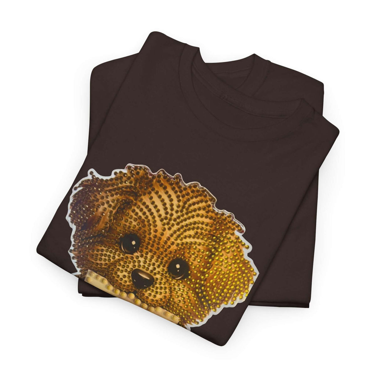 Puppy Love T‑Shirt — Cute Brown Puppy Holding Heart Tee (I Love You)