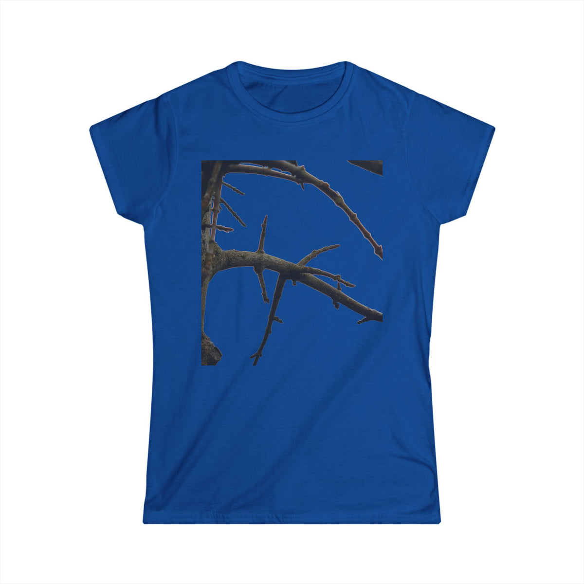 Women's Tee — Minimal Black Thorn Branch Graphic
