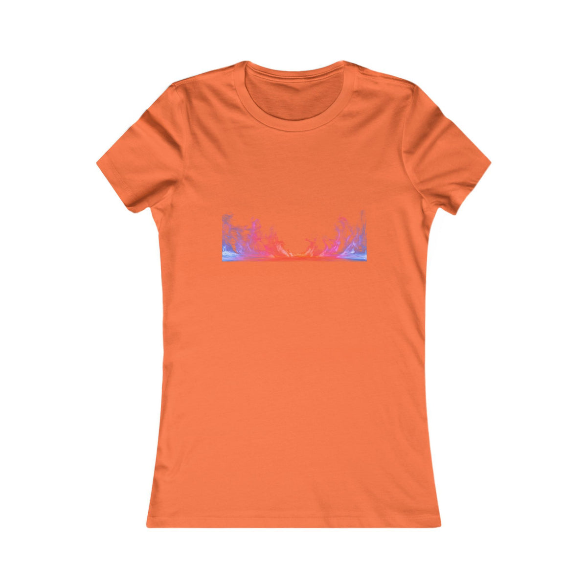 Women's Sunset Forest Tee — Pastel Mountain & Trees Graphic Shirt