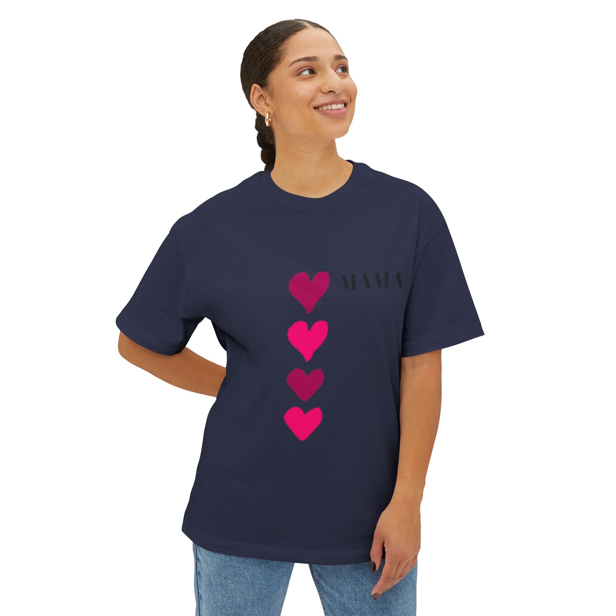 Oversized Cotton Mom Bear Tee