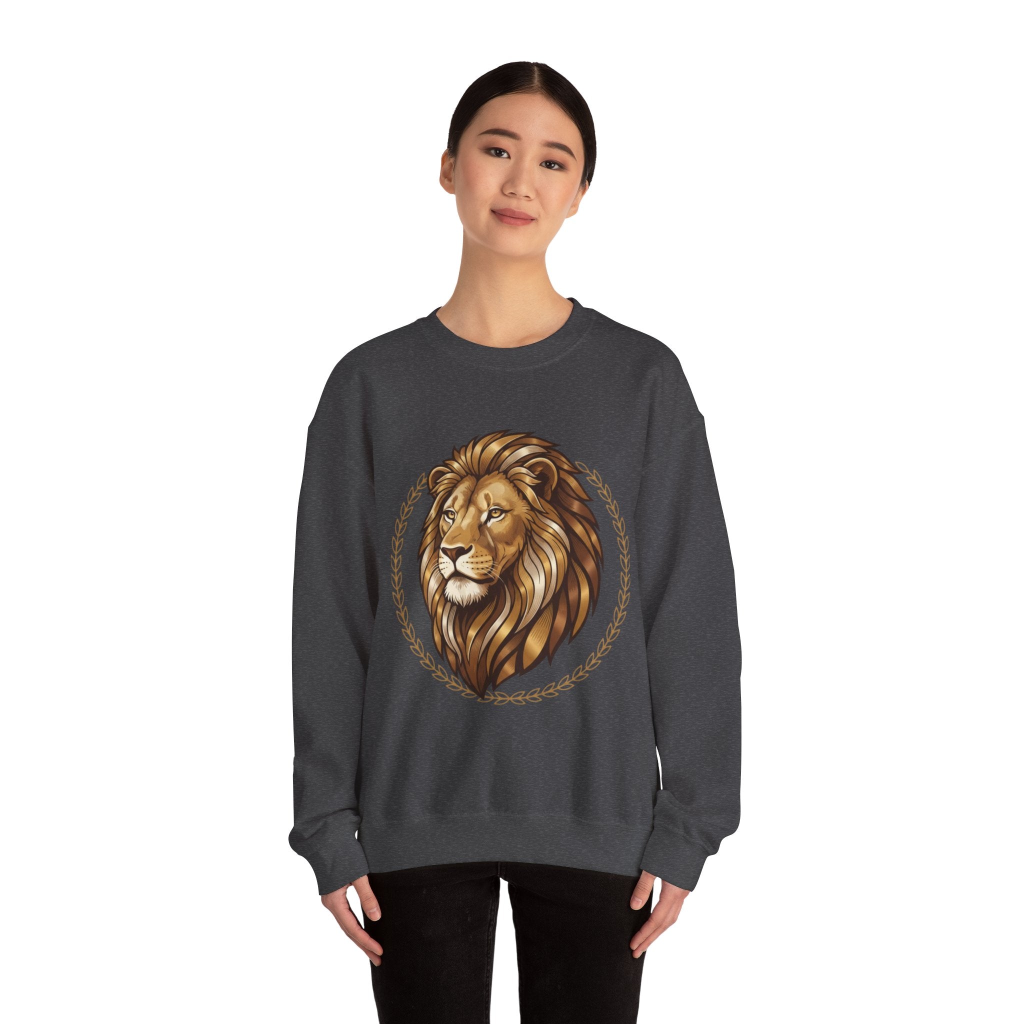 Lion Graphic Cotton Crewneck