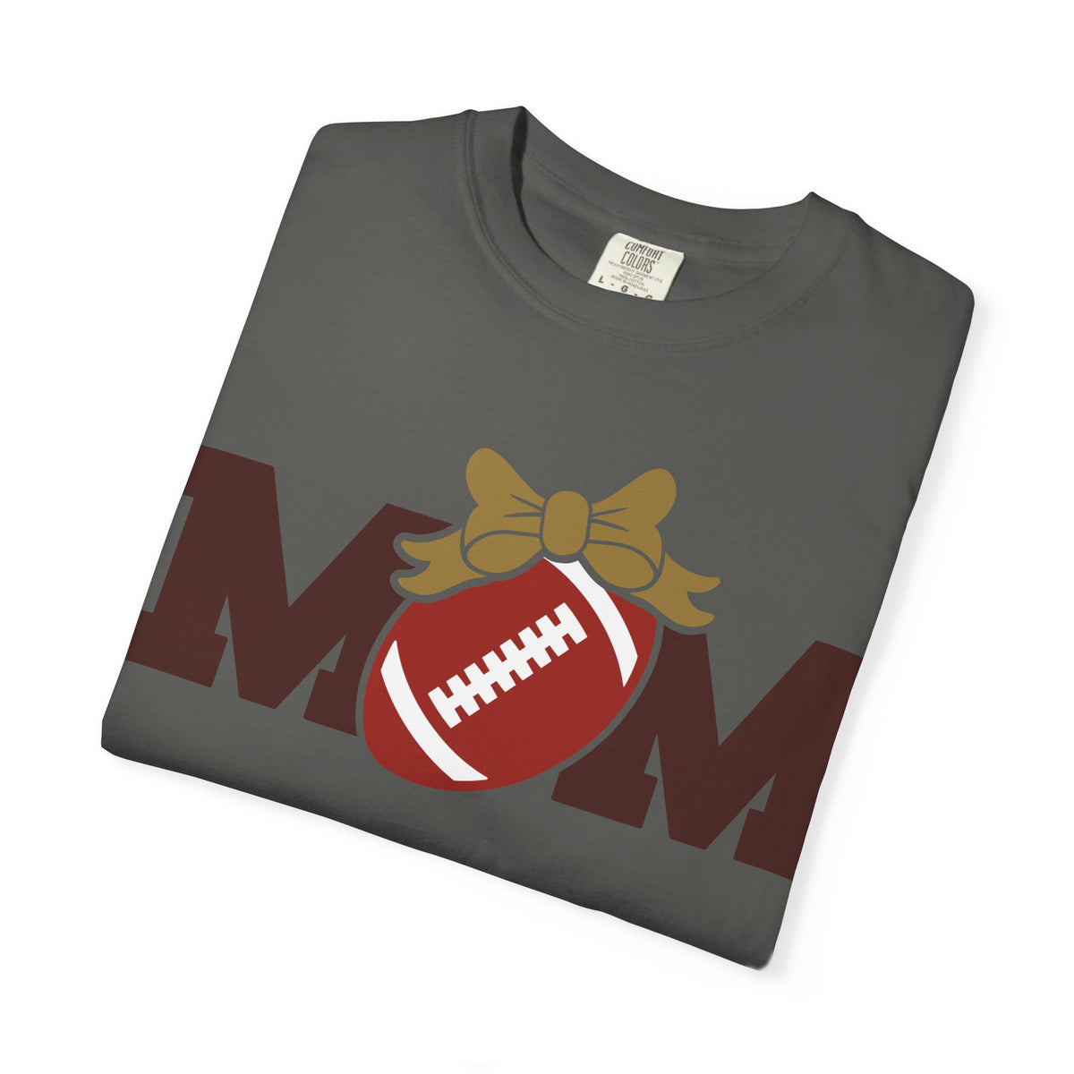 Mom Football T-Shirt — Cute Bow Mama Tee for Game Day