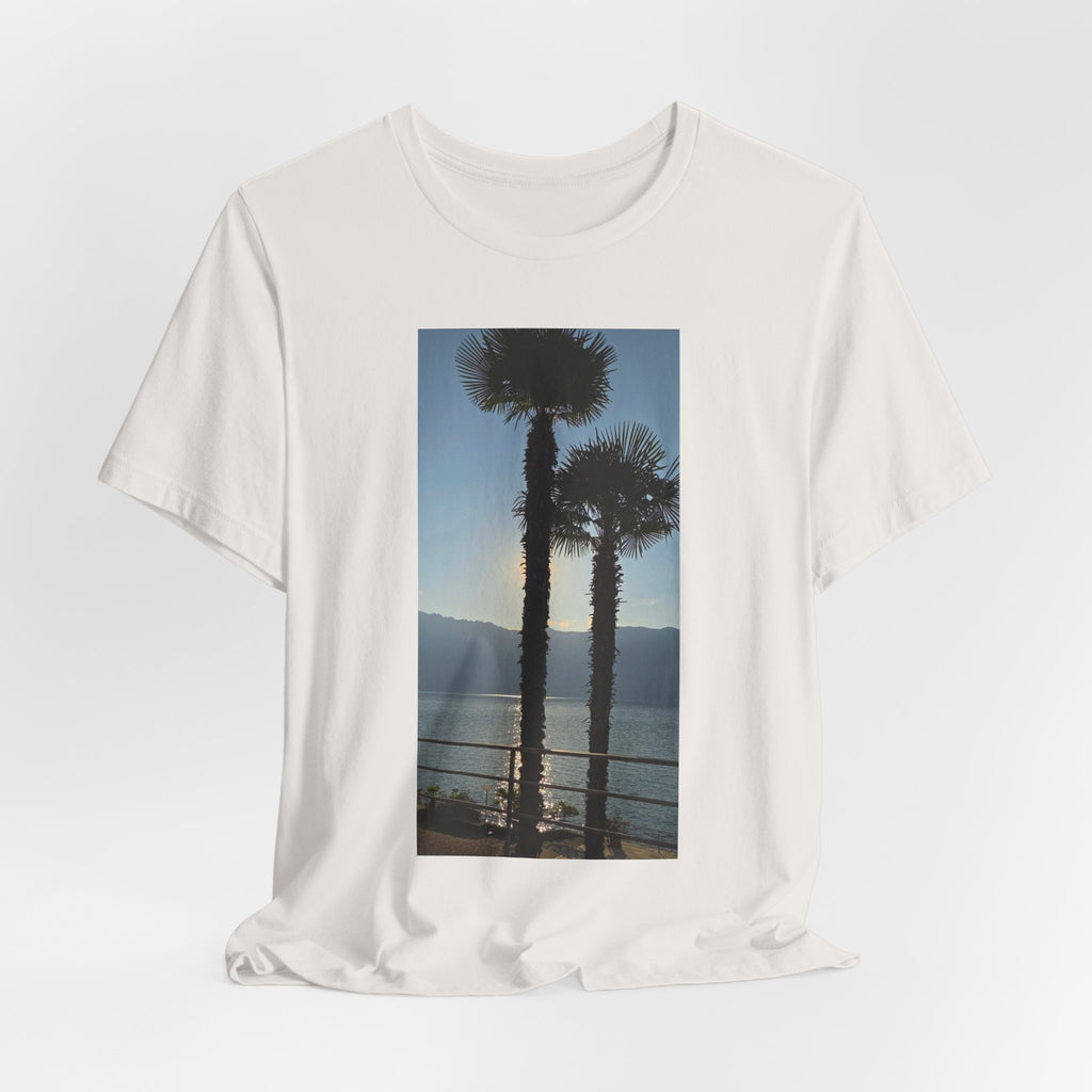 Palm Trees Sunset T‑Shirt — Coastal Photo Tee