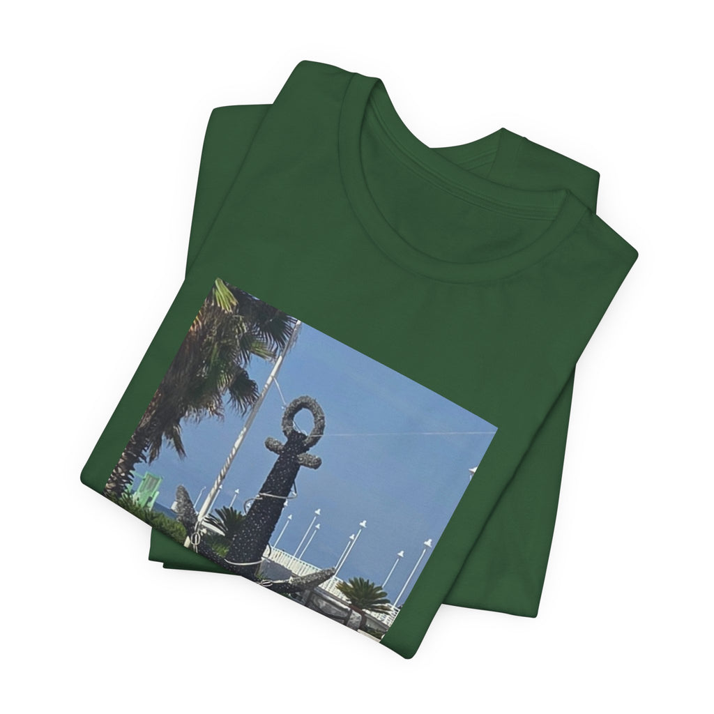 Anchor Statue Photo Tee — Coastal Nautical T-Shirt